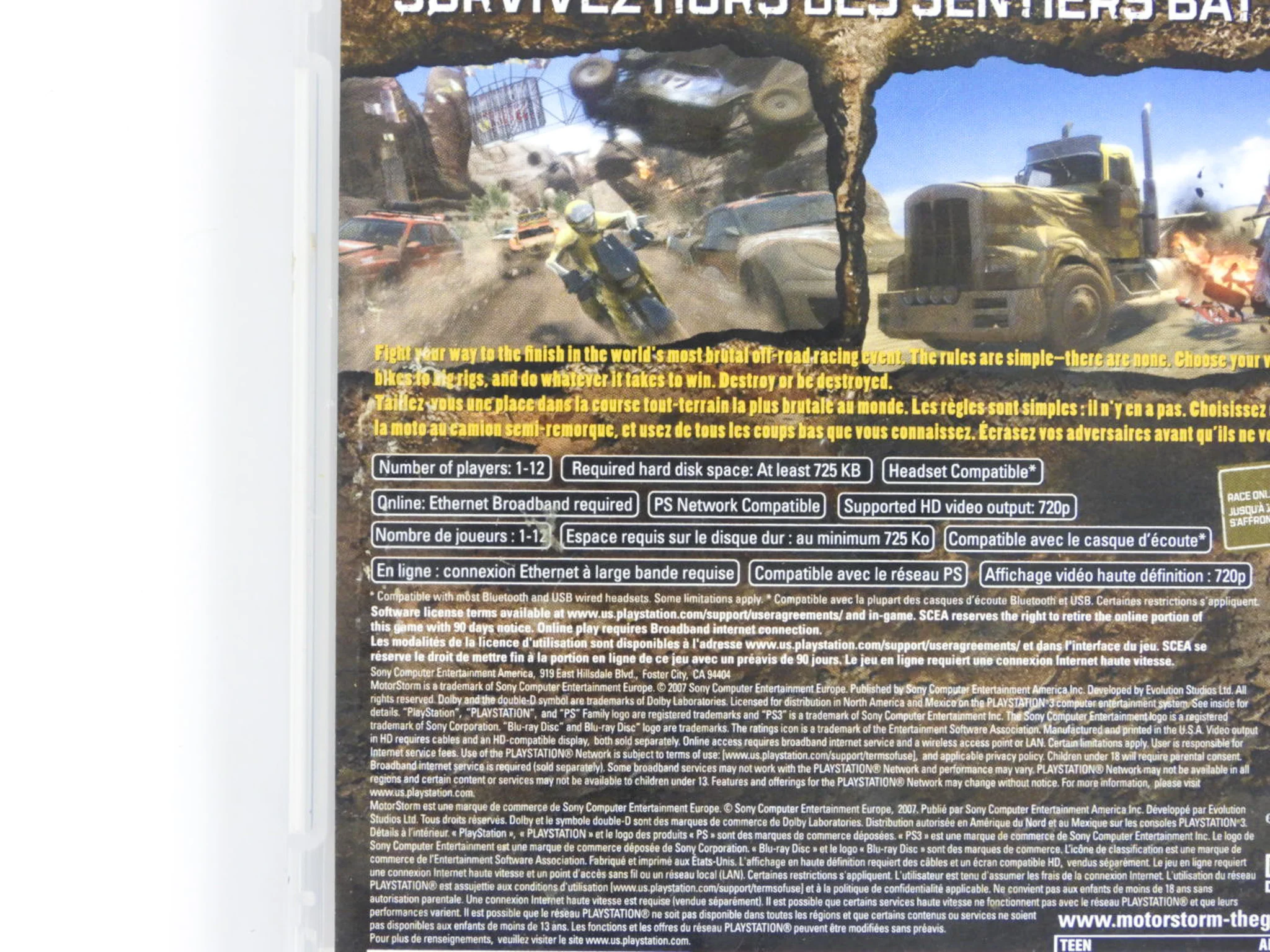 Motorstorm [Not for Resale] (PlayStation 3 / PS3) - Image 3
